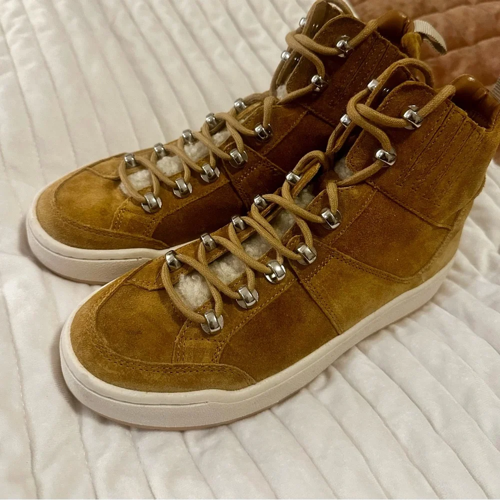 Marc Fisher High-Top Suede Sneakers with Sherpa size 7 - Picture 3 of 6